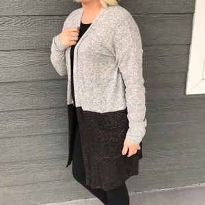 Color block cardigan